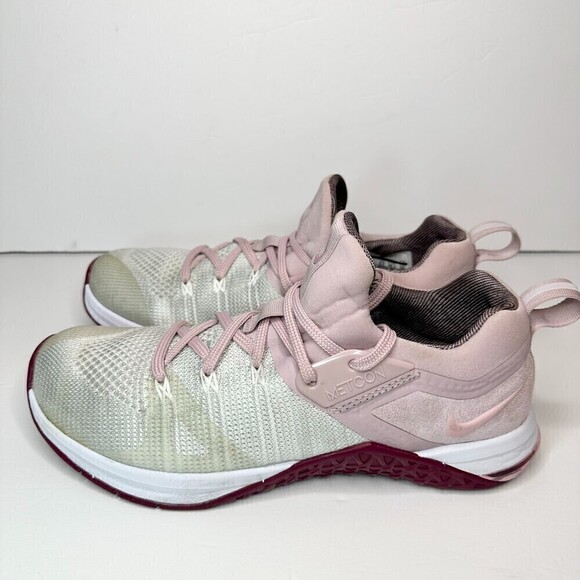 Nike Metcon Flyknit 2 Sneaker Plum Silver Ar5623-150 Women's Size 9 - Picture 1 of 8